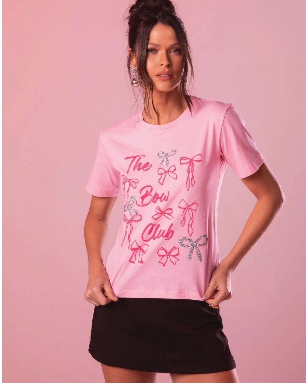 T-shirt Bow Rosa