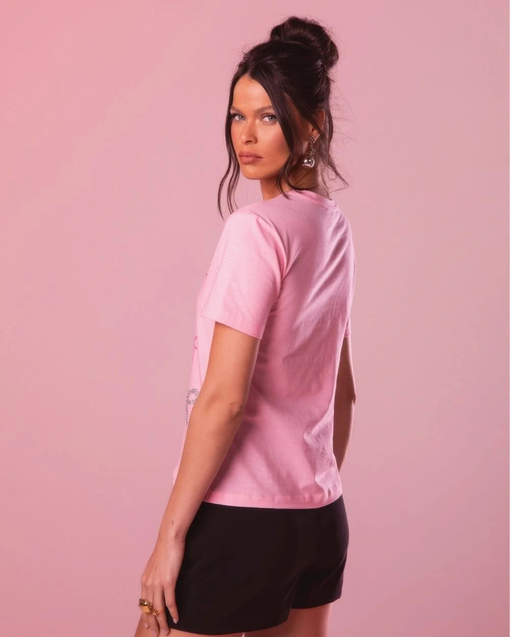 T-shirt Bow Rosa